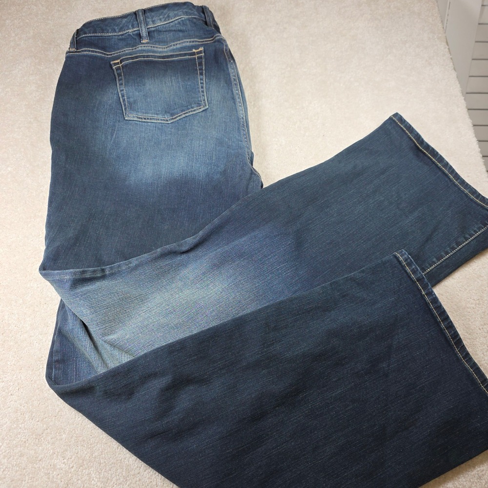 Torrid Wide Leg Jeans Womens 24XT Dark Wash First At Fit Stretch‎ Denim 11370103